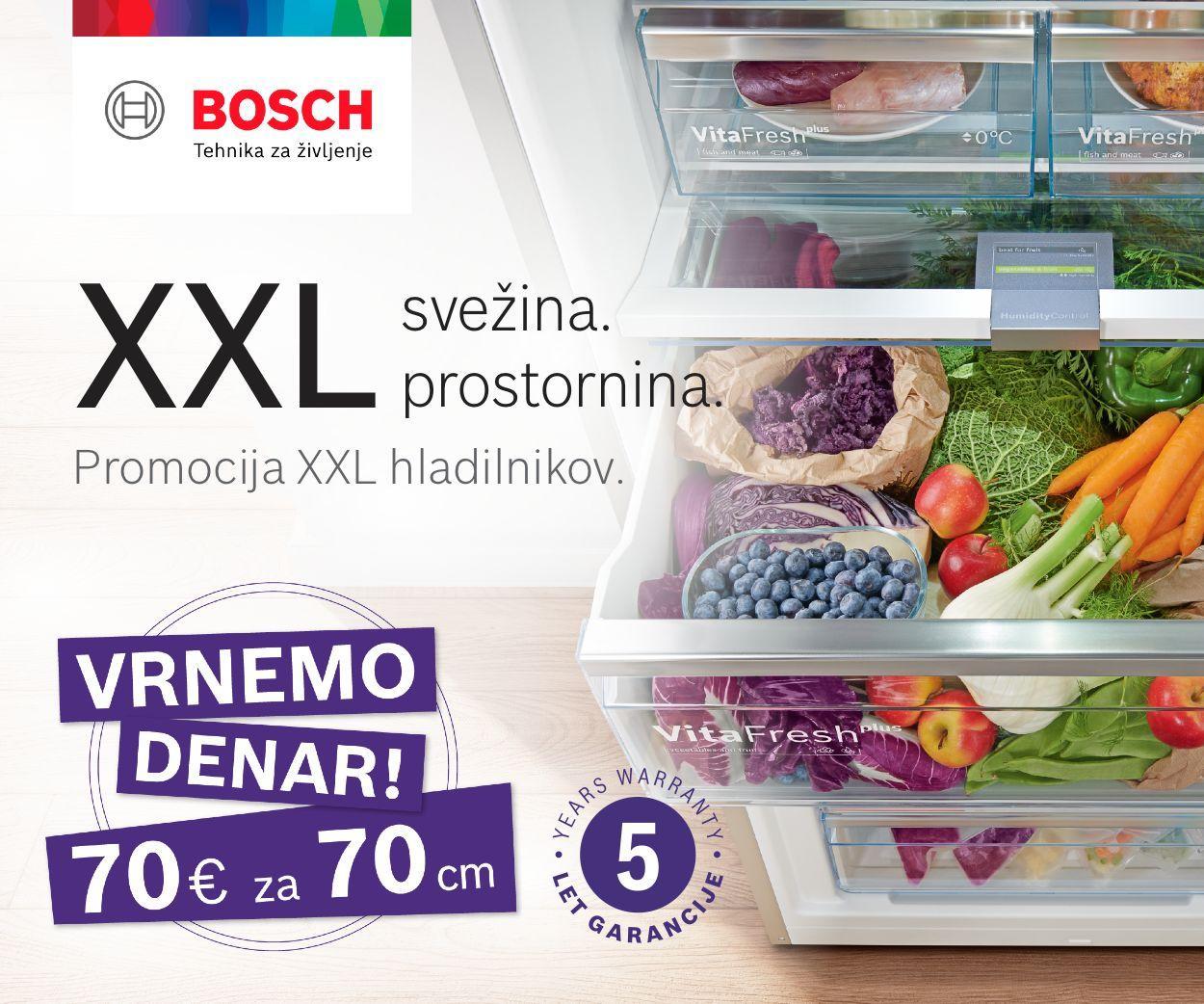 Bosch XXLHladilniki Banner vrnemo denar in 5 let garancije 2