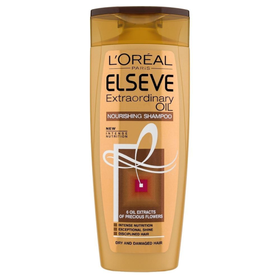 L'Oreal Paris ELSEVE EXTRAORDINARY OIL NEGOVALNI ŠAMPON ZA SUHE IN POŠKODOVANE LASE 250ML