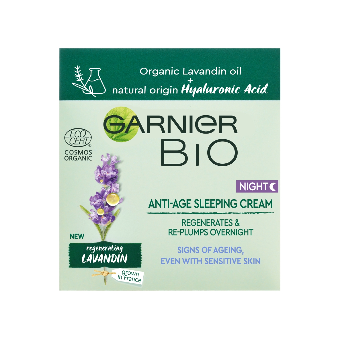 Garnier Garnier Bio Lavender Anti-Age nočna krema 50 ml