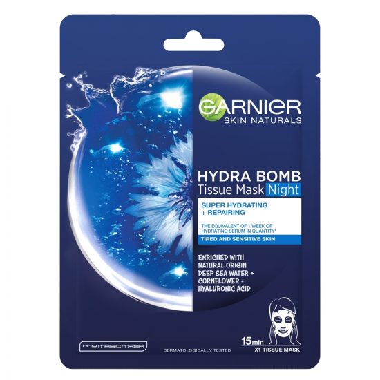 Garnier Garnier Skin Naturals Hydra Bomb Tissue Mask Night maska za obraz nočna 32g