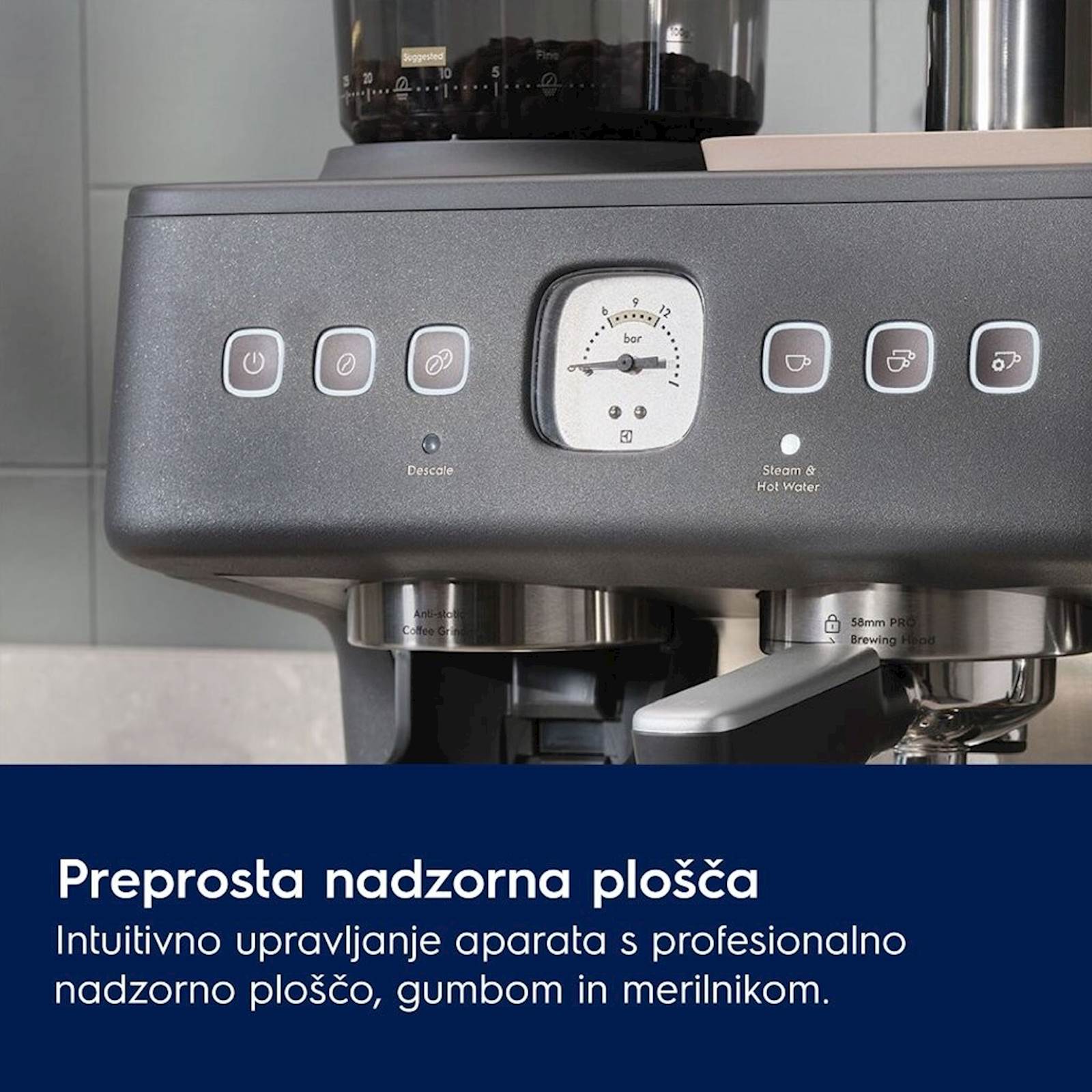 Kavni aparat za espresso Electrolux E8EC1-8BP Kavni aparat za espresso Electrolux E8EC1-8BP