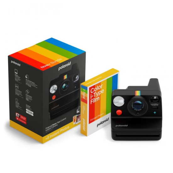 POLAROID fotoaparat NOW+ EVERYTHING BOX 3 Črna (8 fotografij)