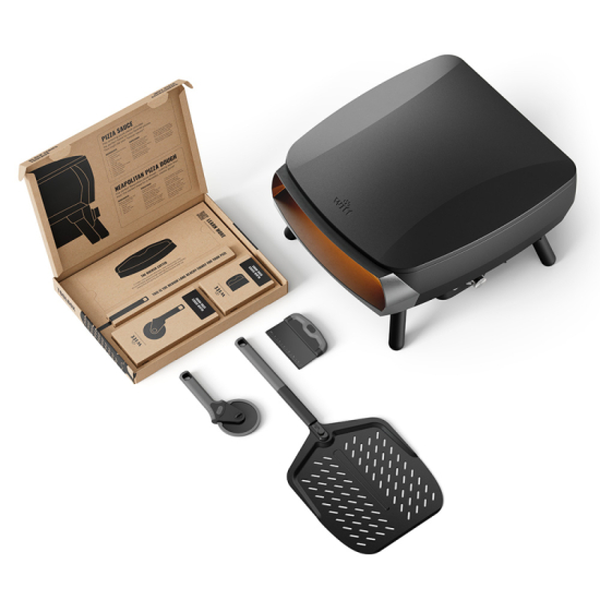 WITT plinska peč za pico PICCOLO Rotante 16, črna + komplet dodatkov