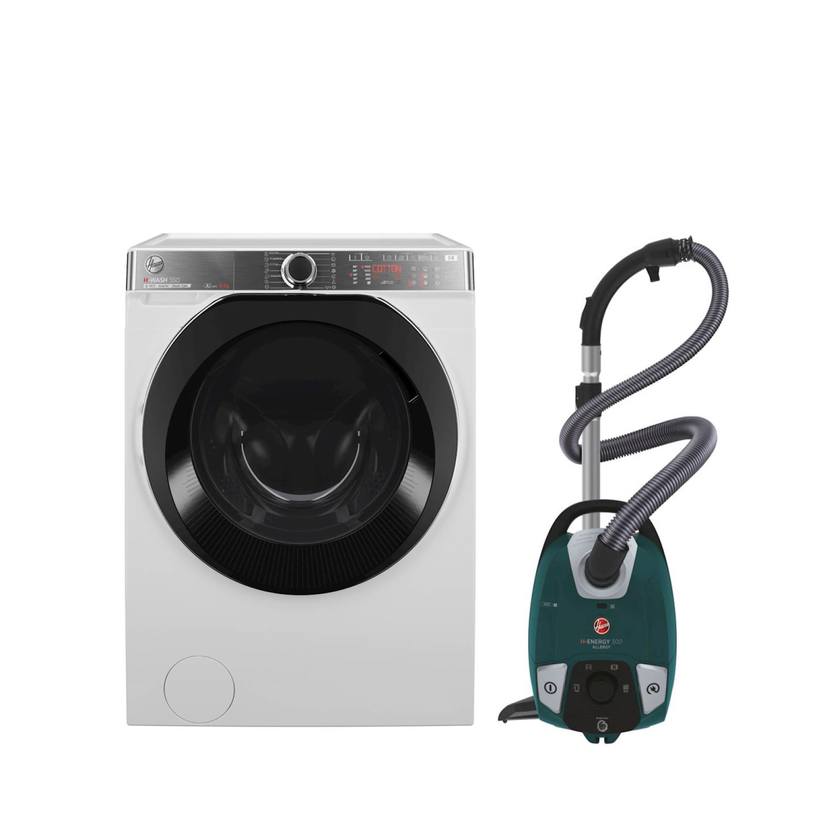 KOMPLET Pralni stroj HOOVER H5WPB49AMBC8/1-S + Sesalnik HOOVER HE330ALG 011 KOMPLET Pralni stroj HOOVER H5WPB49AMBC8/1-S + Sesalnik HOOVER HE330ALG 011