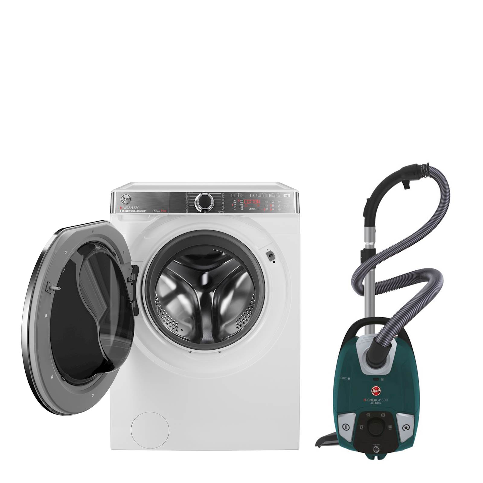 KOMPLET Pralni stroj HOOVER H5WPB49AMBC8/1-S + Sesalnik HOOVER HE330ALG 011 KOMPLET Pralni stroj HOOVER H5WPB49AMBC8/1-S + Sesalnik HOOVER HE330ALG 011