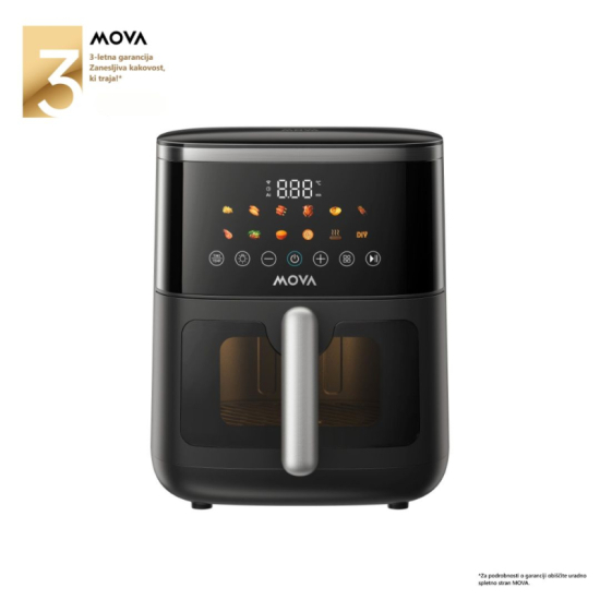 MOVA FD10 Pro Max Wi-Fi črn pametni cvrtnik na vroč zrak